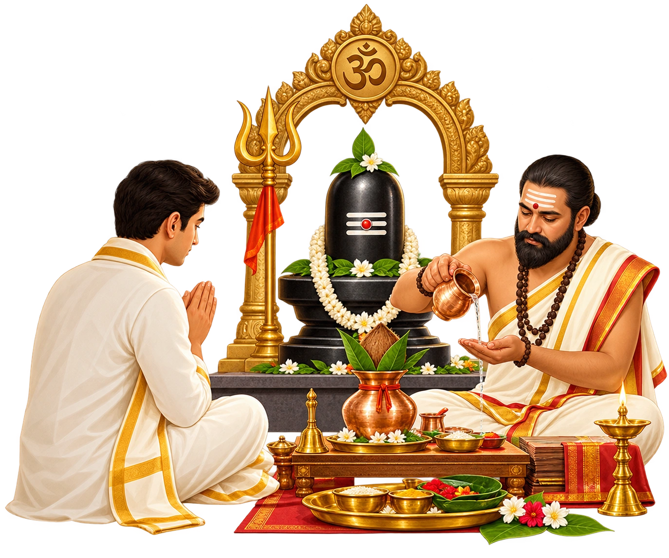 Sankalp and Preliminary Rudrabhishek Rituals